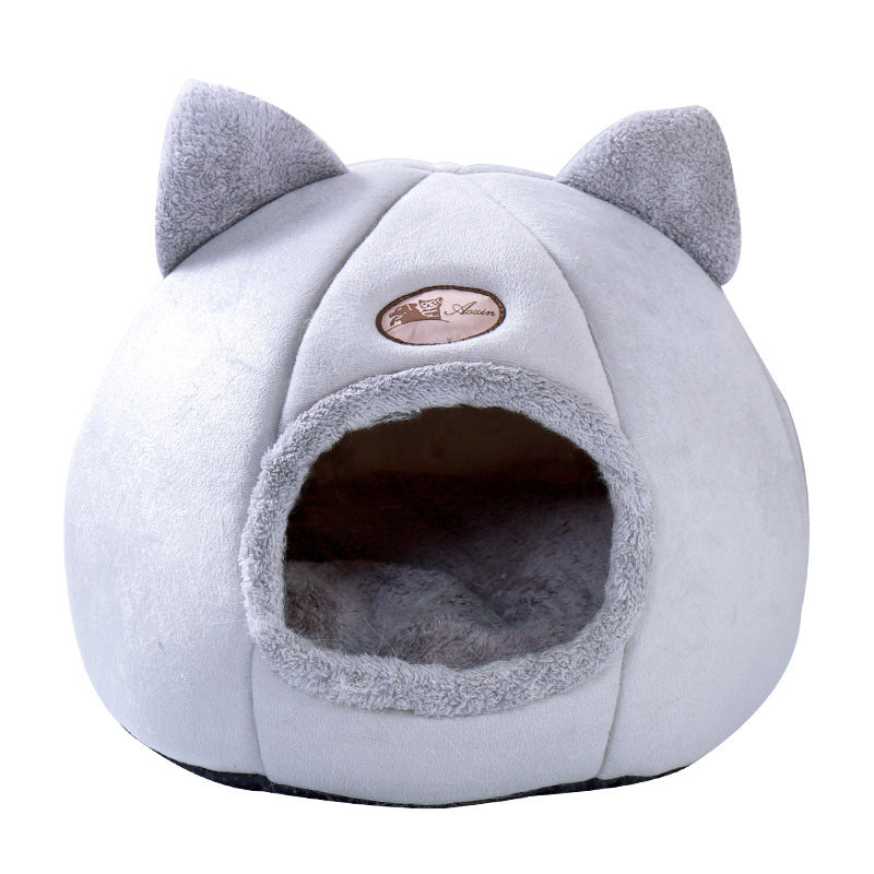 Semi-Enclosed Pet Bed
