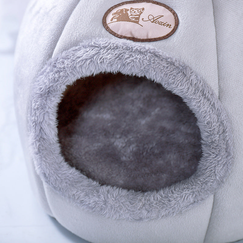 Semi-Enclosed Pet Bed