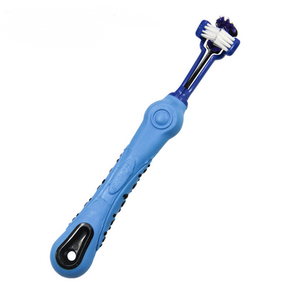 Three-Sided Pet Toothbrush for Dogs and Cats