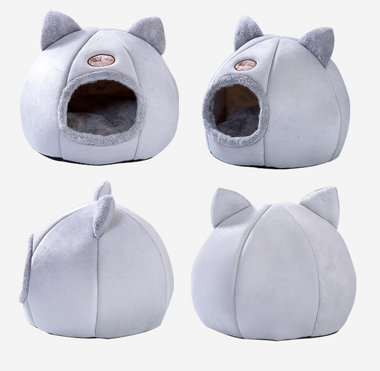 Semi-Enclosed Pet Bed